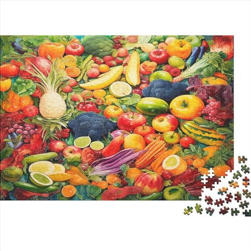 Obst 1000 Stück Puzzles Für Erwachsene Teenager Stress Abbauen Familien-Puzzlespiel Mit Poster in 1000-teiliges Puzzle Kinder Lernspiel Spielzeug Geschenk Puzzel 1000pcs (75x50cm) von AQOVARLUX