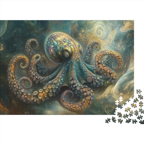 Oktopus Puzzlespiel 1000 Teile Puzzles Für Erwachsene Lernspiel Herausforderung Spielzeug 1000 Teile Puzzles Für Erwachsene Kinder Erwachsenen Puzzlespiel Puzzel 1000pcs (75x50cm) von AQOVARLUX