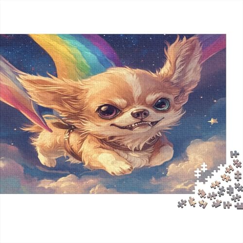 Papillonhund Puzzle 1000 Teile Für Erwachsene Und Kinder Ab 14 Jahrenfür Stressabbauer Puzzlespiel Erwachsenen Puzzlespiel Puzzel 1000pcs (75x50cm) von AQOVARLUX