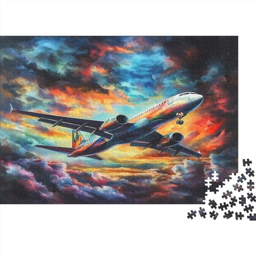 Personenflugzeuge 1000 Stück Puzzles Für Erwachsene Teenager Stress Abbauen Familien-Puzzlespiel 1000-teiliges Puzzle Kinder Lernspiel Spielzeug Geschenk Puzzel 1000pcs (75x50cm) von AQOVARLUX