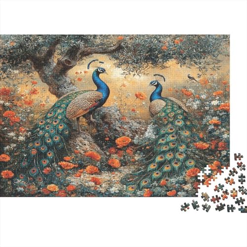 Pfau Puzzlespiel 1000 Teile Puzzles Für Erwachsene Lernspiel Herausforderung Spielzeug 1000 Teile Puzzles Für Erwachsene Kinder Erwachsenen Puzzlespiel Puzzel 1000pcs (75x50cm) von AQOVARLUX