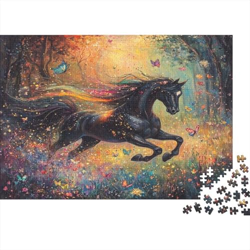 Pferd 1000 Teile,Impossible Puzzle,Geschicklichkeitsspiel Für Die Ganze Familie, Erwachsenen Puzzlespiel Puzzel 1000pcs (75x50cm) von AQOVARLUX