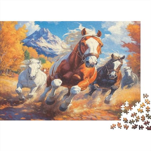 Pferd Puzzle 1000 Teile Erwachsener Kniffel Spaß Für Die Ganze Familie - Abwechslungsreiche 1000 Puzzleteilige Motive Puzzle Erwachsene, Puzzel 1000pcs (75x50cm) von AQOVARLUX