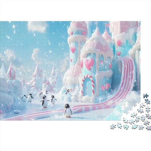 Pinguin 1000 Stück Puzzles Für Erwachsene Teenager Stress Abbauen Familien-Puzzlespiel 1000-teiliges Puzzle Kinder Lernspiel Spielzeug Geschenk Puzzel 1000pcs (75x50cm) von AQOVARLUX