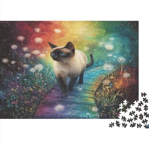 Ragdoll Katze 1000 Stück Puzzles Für Erwachsene Teenager Stress Abbauen Familien-Puzzlespiel 1000-teiliges Puzzle Kinder Lernspiel Spielzeug Geschenk Puzzel 1000pcs (75x50cm) von AQOVARLUX