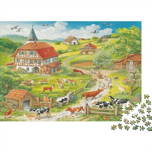 Ranches Puzzle 1000 Teile Erwachsener Kniffel Spaß Für Die Ganze Familie - Abwechslungsreiche 1000 Puzzleteilige Motive Puzzle Erwachsene, Puzzel 1000pcs (75x50cm) von AQOVARLUX