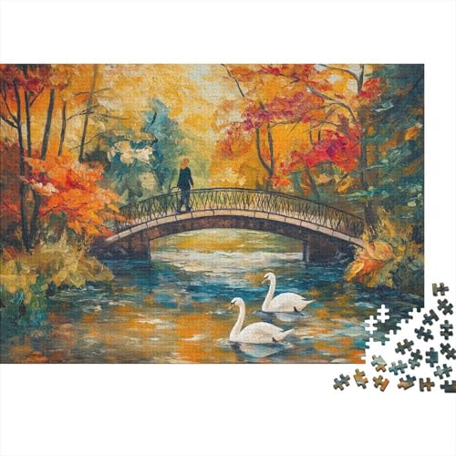 Schwan Puzzlespiel 1000 Teile Puzzles Für Erwachsene Lernspiel Herausforderung Spielzeug 1000 Teile Puzzles Für Erwachsene Kinder Erwachsenen Puzzlespiel Puzzel 1000pcs (75x50cm) von AQOVARLUX