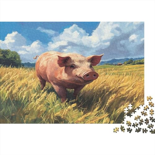 Schwein Puzzle 1000 Teile Erwachsener Kniffel Spaß Für Die Ganze Familie - Abwechslungsreiche 1000 Puzzleteilige Motive Puzzlespiel Erwachsene, Puzzel 1000pcs (75x50cm) von AQOVARLUX