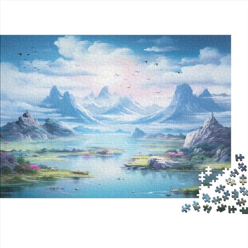 Seen and Snowy Mountains Puzzlespiel 1000 Teile Puzzles Für Erwachsene Lernspiel Herausforderung Spielzeug 1000 Teile Puzzles Für Erwachsene Kinder Erwachsenen Puzzlespiel Puzzel 1000pcs (75x50cm) von AQOVARLUX