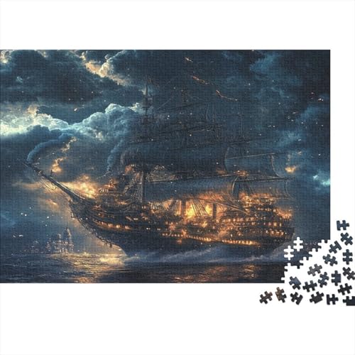 Segelboot 1000 Stück Puzzles Für Erwachsene Teenager Stress Abbauen Familien-Puzzlespiel 1000-teiliges Puzzle Kinder Lernspiel Spielzeug Geschenk Puzzel 1000pcs (75x50cm) von AQOVARLUX