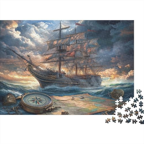 Segelboot Puzzle 1000 Teile Erwachsene Puzzles Für Erwachsene Klassische Puzzles 1000 Teile Erwachsene Puzzlespiel Schwer Pädagogisches Spielzeug Erwachsene Kinder Puzzel 1000pcs (75x50cm) von AQOVARLUX