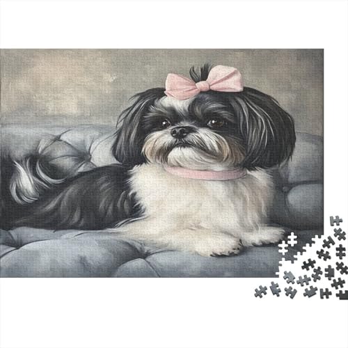 Shih Tzu. Puzzle 1000 Teile Erwachsener Kniffel Spaß Für Die Ganze Familie - Abwechslungsreiche 1000 Puzzleteilige Motive Puzzle Erwachsene, Puzzel 1000pcs (75x50cm) von AQOVARLUX