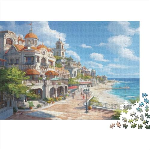 Sonnenuntergang im Hafen Puzzlespiel 1000 Teile Jigsaw Puzzle 1000 Puzzle FüR Erwachsene Kinder Senioren Erwachsenen Puzzlespiel Puzzel 1000pcs (75x50cm) von AQOVARLUX