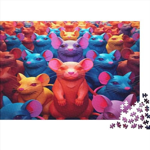 Süße Mäuse 1000 Teile,Impossible Puzzle,Geschicklichkeitsspiel Für Die Ganze Familie, Erwachsenen Puzzlespiel Puzzel 1000pcs (75x50cm) von AQOVARLUX