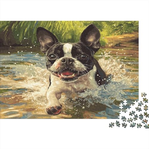 Süßer Hund Puzzlespiel 1000 Teile Puzzles Für Erwachsene Lernspiel Herausforderung Spielzeug 1000 Teile Puzzles Für Erwachsene Kinder Erwachsenen Puzzlespiel Puzzel 1000pcs (75x50cm) von AQOVARLUX