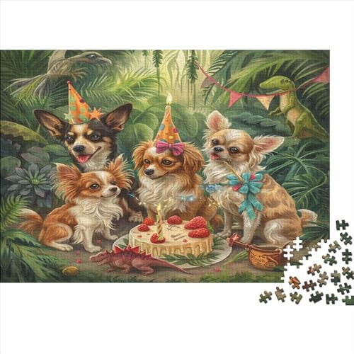 Süßer Hund Puzzlespiel 1000 Teile Puzzles Für Erwachsene Lernspiel Herausforderung Spielzeug 1000 Teile Puzzles Für Erwachsene Kinder Erwachsenen Puzzlespiel Puzzel 1000pcs (75x50cm) von AQOVARLUX