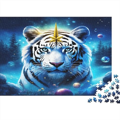 Tiger Puzzle 1000 Teile Erwachsener Kniffel Spaß Für Die Ganze Familie - Abwechslungsreiche 1000 Puzzleteilige Motive Puzzlespiel Erwachsene, Puzzel 1000pcs (75x50cm) von AQOVARLUX