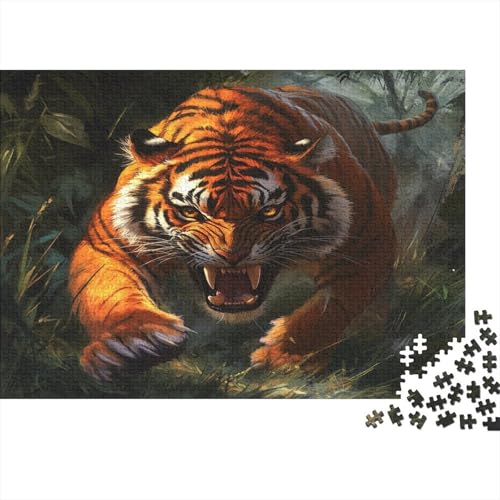 Tiger Puzzle 1000 Teile Puzzle Für Erwachsene Und Kinder Ab 14 Jahren Puzzel 1000pcs (75x50cm) von AQOVARLUX