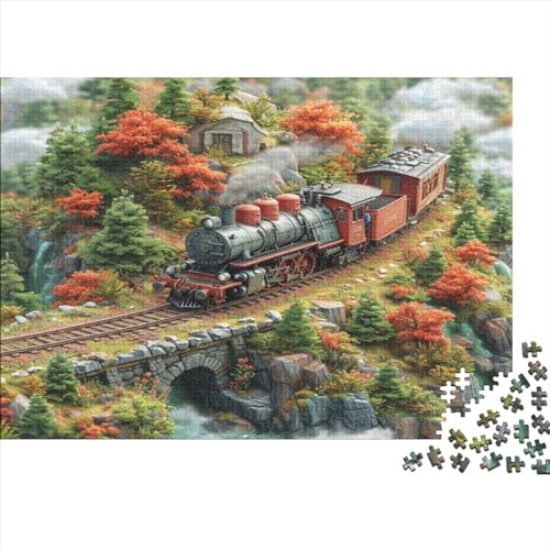 Traumzug 1000 Stück Puzzles Für Erwachsene Teenager Stress Abbauen Familien-Puzzlespiel 1000-teiliges Puzzle Kinder Lernspiel Spielzeug Geschenk Puzzel 1000pcs (75x50cm) von AQOVARLUX