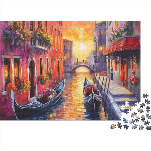 Venedig Water City Puzzle 1000 Teile Erwachsener Kniffel Spaß Für Die Ganze Familie - Abwechslungsreiche 1000 Puzzleteilige Motive Puzzlespiel Erwachsene, Puzzel 1000pcs (75x50cm) von AQOVARLUX