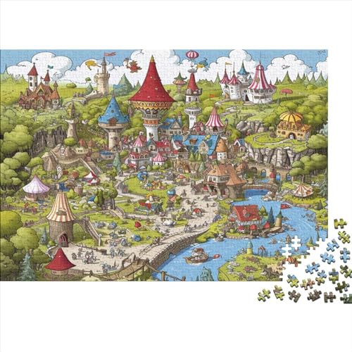 Vergnügungspark Puzzle 1000 Teile Erwachsener Kniffel Spaß Für Die Ganze Familie - Abwechslungsreiche 1000 Puzzleteilige Motive Puzzlespiel Erwachsene, Puzzel 1000pcs (75x50cm) von AQOVARLUX