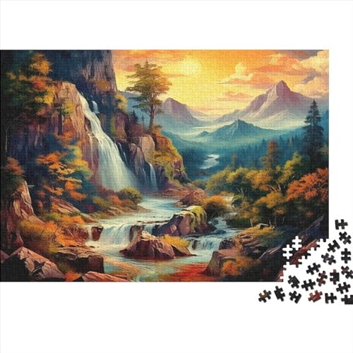 Wasserfall Puzzle 1000 Teile Erwachsener Kniffel Spaß Für Die Ganze Familie - Abwechslungsreiche 1000 Puzzleteilige Motive Puzzle Erwachsene, Puzzel 1000pcs (75x50cm) von AQOVARLUX