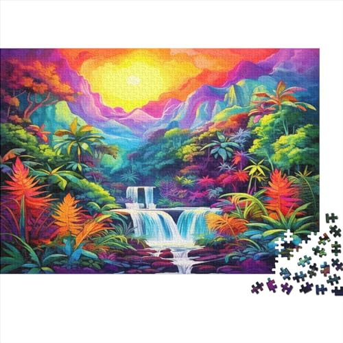 Wasserfall Puzzle 1000 Teile Erwachsener Kniffel Spaß Für Die Ganze Familie - Abwechslungsreiche 1000 Puzzleteilige Motive Puzzle Erwachsene, Puzzel 1000pcs (75x50cm) von AQOVARLUX