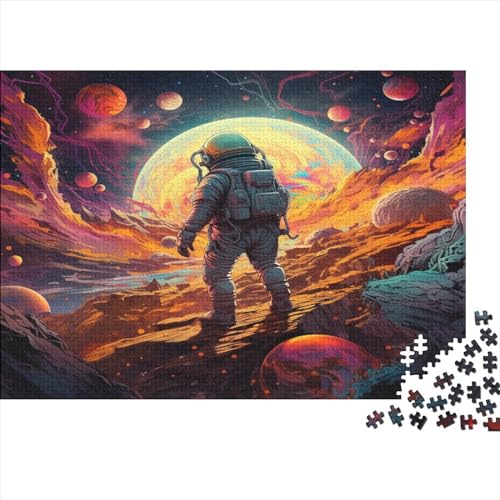 Weltraumastronaut Puzzle 1000 Teile Puzzles Für Erwachsene Lernspiel Herausforderungsspielzeug 1000-teilige Puzzlespiel Für Erwachsene Kinder Puzzel 1000pcs (75x50cm) von AQOVARLUX