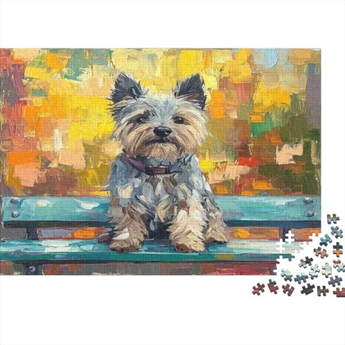 West Highland White Terrier 1000 Stück Puzzles Für Erwachsene Teenager Stress Abbauen Familien-Puzzlespiel 1000-teiliges Puzzle Kinder Lernspiel Spielzeug Geschenk Puzzel 1000pcs (75x50cm) von AQOVARLUX