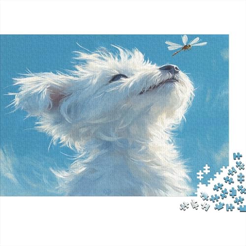 West Highland White Terrier Puzzlespiel 1000 Teile Puzzles Für Erwachsene Lernspiel Herausforderung Spielzeug 1000 Teile Puzzles Für Erwachsene Kinder Erwachsenen Puzzlespiel Puzzel 1000pcs (75x50cm) von AQOVARLUX