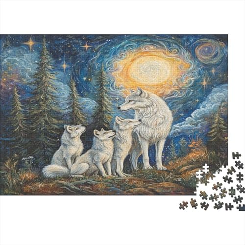 Wolf 1000 Stück Puzzles Für Erwachsene Teenager Stress Abbauen Familien-Puzzlespiel 1000-teiliges Puzzle Kinder Lernspiel Spielzeug Geschenk Puzzel 1000pcs (75x50cm) von AQOVARLUX