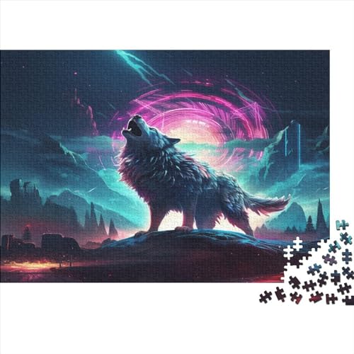 Wolf 1000 Teile,Impossible Puzzle,Geschicklichkeitsspiel Für Die Ganze Familie, Erwachsenen Puzzlespiel Puzzel 1000pcs (75x50cm) von AQOVARLUX