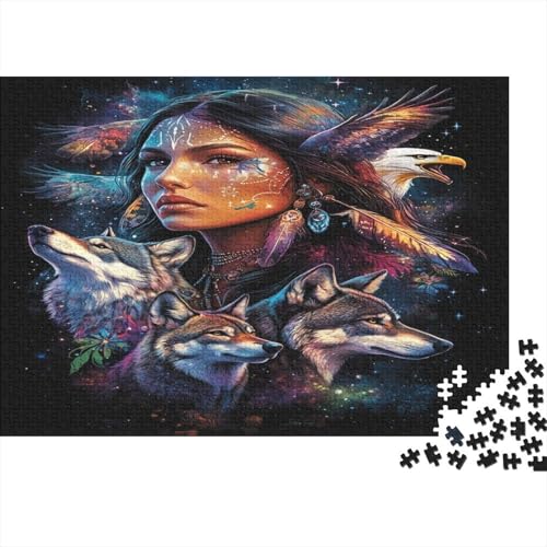 Wolf 1000 Teile,Impossible Puzzle,Geschicklichkeitsspiel Für Die Ganze Familie, Erwachsenen Puzzlespiel Puzzel 1000pcs (75x50cm) von AQOVARLUX