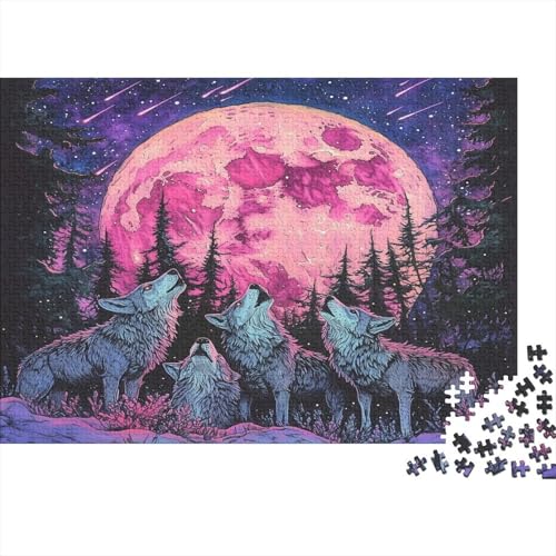 Wolf Puzzle 1000 Teile Erwachsene Puzzles Für Erwachsene Klassische Puzzles 1000 Teile Erwachsene Puzzlespiel Schwer Pädagogisches Spielzeug Erwachsene Kinder Puzzel 1000pcs (75x50cm) von AQOVARLUX