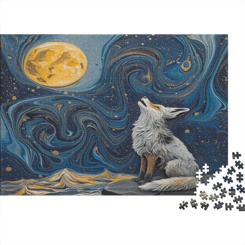 Wolf Puzzle 1000 Teile Für Erwachsene Und Kinder Ab 14 Jahren Für Stressabbauer Puzzel 1000pcs (75x50cm) von AQOVARLUX