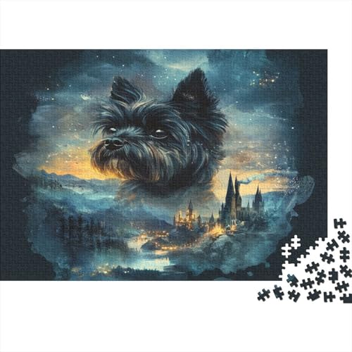 Yorkshire Terrier Puzzle 1000 Teile Erwachsener Kniffel Spaß Für Die Ganze Familie - Abwechslungsreiche 1000 Puzzleteilige Motive Puzzle Erwachsene, Puzzel 1000pcs (75x50cm) von AQOVARLUX