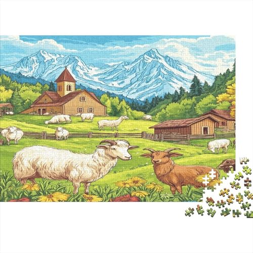 Ziege Puzzlespiel 1000 Teile Jigsaw Puzzle 1000 Puzzle FüR Erwachsene Kinder Senioren Erwachsenen Puzzlespiel Puzzel 1000pcs (75x50cm) von AQOVARLUX