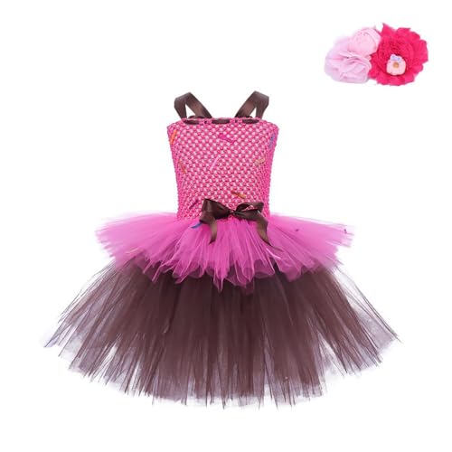 AQRTPXU Prinzessin Kleider Candy-Kleid Kostüm Mädchen Mesh Kuchen Kleider für Urlaub Bash Kinder Geburtstag Party Thema Partei Halloween Candy Kostüm für Kinder von AQRTPXU