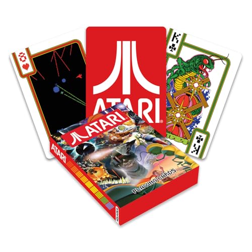 AQUARIUS Atari Spielkarten – Atari-Themendeck mit Kartenspiel für Ihre Lieblingskartenspiele – Offiziell lizenzierte Atari-Merchandise-Artikel und Sammlerstücke von AQUARIUS