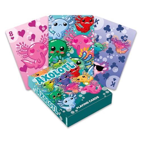 AQUARIUS Axolotl Spielkarten – Axolotl Themed Deck of Cards für Ihre Lieblingskartenspiele – Offiziell lizenzierte Axolotl Merchandise & Sammlerstücke von AQUARIUS