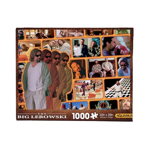 AQUARIUS Big Lebowski Puzzle (1000 Teile Puzzle) blendfrei pr zise Passform praktisch kein Puzzlestaub offiziell lizenziertes Big Lebowski Merchandise & Sammlerst cke 50,8 x 71,1 cm von AQUARIUS