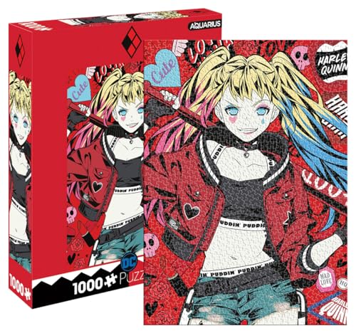 AQUARIUS DC Comics Harley Quinn Puddin' Puzzle (1000 Piece Jigsaw Puzzle) - Glare Free - Precision Fit - Virtually No Puzzle Dust - Officially Licensed DC Comics Harley Quinn Collectibles 20x28 Inches von AQUARIUS