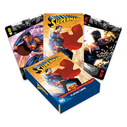 AQUARIUS DC Comics Superman-Spielkarten – Kartendeck mit Superman-Design für Ihre Lieblingskartenspiele – Offiziell lizenzierte Superman-Merchandise-Artikel und Sammlerstücke von AQUARIUS