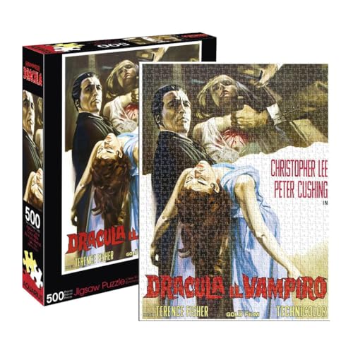 AQUARIUS Hammer Dracula Puzzle (500 Stück Jigsaw-Puzzle) - Glare Free - Präzisionspassung - Virtuell Kein Puzzledust - Offiziell Lizenziertes Hammer Dracula Merchandise & Collectibles - 35x48 cm von AQUARIUS