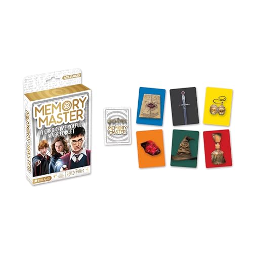 AQUARIUS Harry Potter Memory Master Kartenspiel – lustiges Familienpartyspiel für Kinder, Jugendliche und Erwachsene – unterhaltsames Spieleabendgeschenk – Offiziell lizenziertes von AQUARIUS