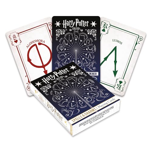 AQUARIUS Harry Potter Zaubersprüche Spielkarten – Harry Potter Themendeck mit Karten für Ihre Lieblingskartenspiele – Offiziell lizenzierte Harry Potter Merchandise & Sammlerstücke von AQUARIUS