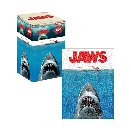 AQUARIUS Jaws One Sheet Puzzle mit 500 Teilen (500-teiliges Puzzle), blendfrei, präzise Passform, offiziell lizenzierte Jaws Merchandise und Sammlerstücke, 35,6 x 48,3 cm von AQUARIUS