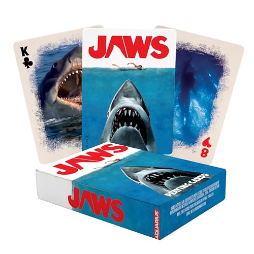 AQUARIUS Jaws Spielkarten – Kartendeck mit Kiefernmotiv für Ihre Lieblingskartenspiele – Offiziell lizenzierte Jaws Merchandise & Sammlerstücke, 2,5 x 3,5 AQUARIUS Jaws Spielkarten – Kartendeck mit Kiefernmotiv für Ihre Lieblingskartenspiele – Offiziell lizenzierte Jaws Merchandise & Sammlerstücke, 2,5 x 3,5 von AQUARIUS
