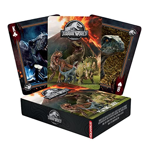 AQUARIUS Jurassic World Spielkarten - Jurassic World Themendeck für Ihre Lieblings-Kartenspiele - Offiziell Lizenziertes Jurassic World Merchandise & Sammlerstücke von AQUARIUS