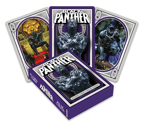 AQUARIUS Marvel Comics Black Panther Playing Cards - Black Panther Themed Deck of Cards for Your Favorite Card Games - Officially Licensed Marvel Merchandise & Collectibles - Poker Size von AQUARIUS